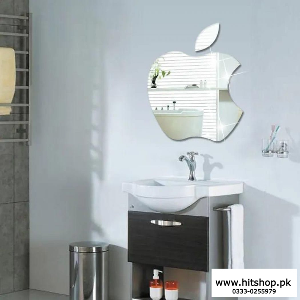 Apple Shape Mirror Wall Sticker